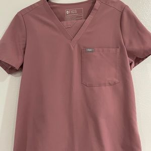 FIGS limited edition color Mauve, YOLA scrub pants & Catarina top, size small